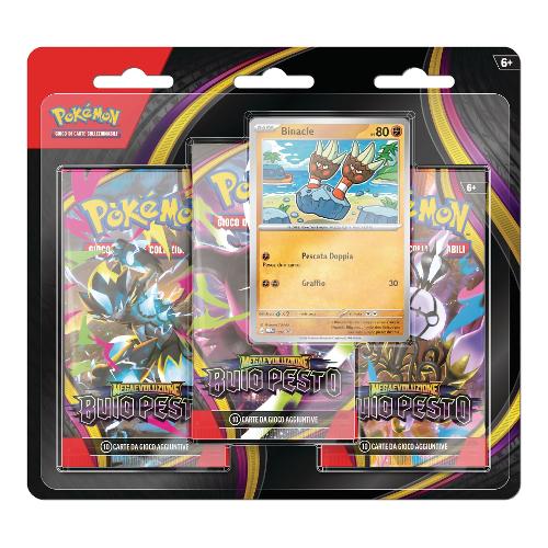 Carte gioco POKÉMON Megaevoluzione Buio Pesto 3 buste Assortito PK10419 I