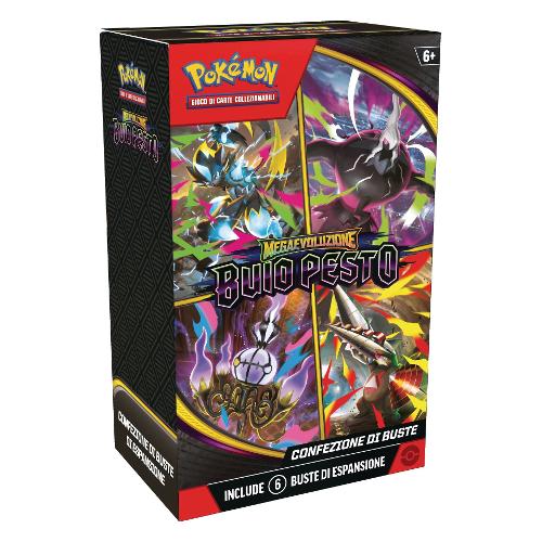 Carte gioco POKÉMON Megaevoluzione Buio Pesto Bundle 6 buste Assortito PK10422 I