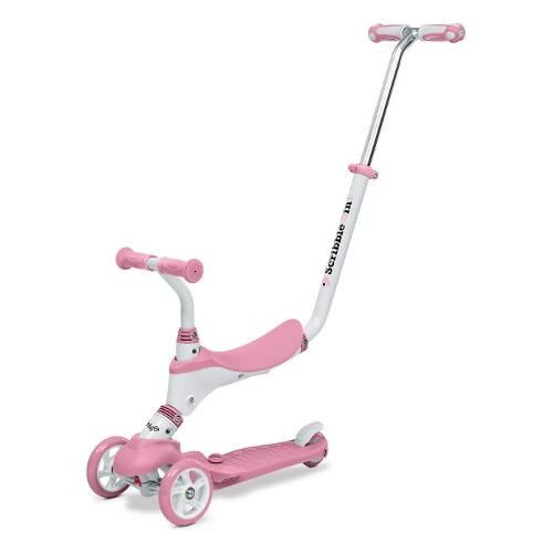 Monopattino bimbi Scribble 5 in 1 (max50Kg) ON&GO Rosa e Bianco G037645