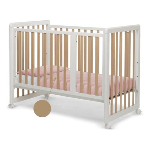 Set lettino infanzia evolutivo trasformabile con tessile Sand FOREVER Bianco e Naturale 9302019403