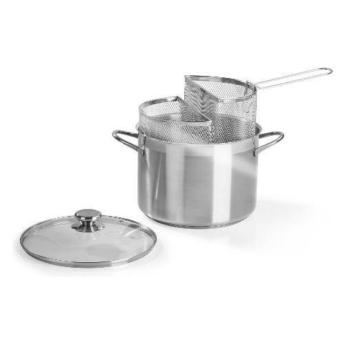 Cuoci pasta Inox (24cm) 2 cestelli microforati Cromo spazzolato 421049524