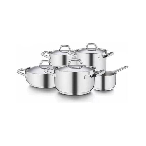 Batteria pentole Inox 9 pz CHEF LINE Cromo lucido 163909