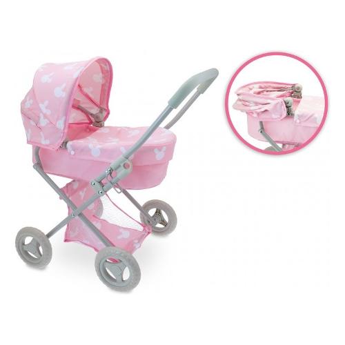 Carrozzina giocattolo pieghevole (60x38x65cm) BABY TEO Rosa 74322