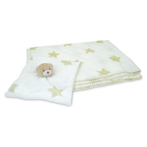 Coperta carrozzina con Doudou Tessuto poliestere morbido (100x80cm) GOGO Beige 39610