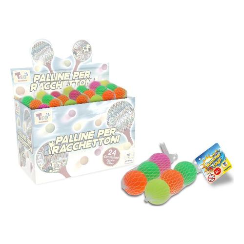 Set palline per racchettoni 3 pz TEO'S Colori assortiti 51552