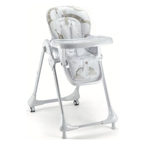 Seggiolone regolabile e inclinabile Bianco e Beige 3309SAVANA