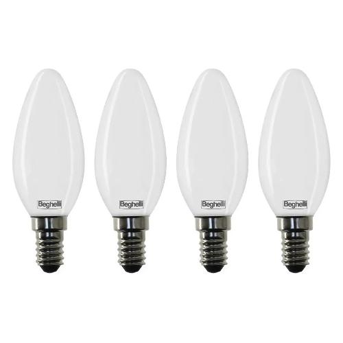 Set lampadine led candela (4 pz - E14 - 600 lumen - 5 W - Bianco neutro) TUTTOVETROLED 58054