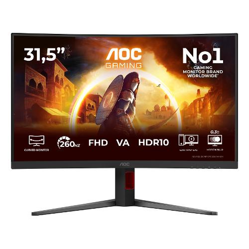 Monitor 31,5" ( LED 1920x1080 FULL HD 260Hz ) Curvo Black C32G4Z
