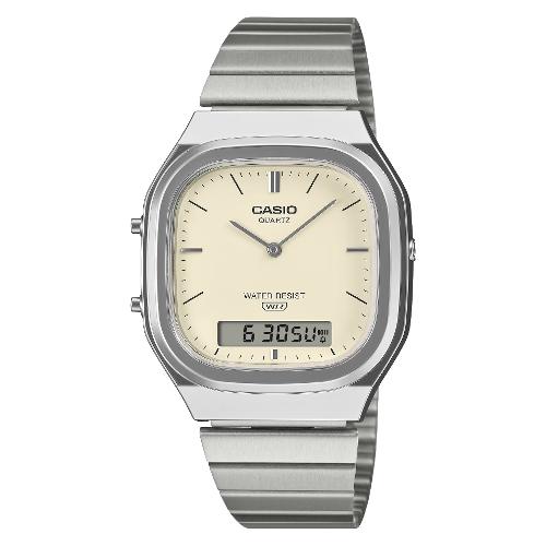 Orologio EDGY Silver e Yellow AQ 240E 7A2EF