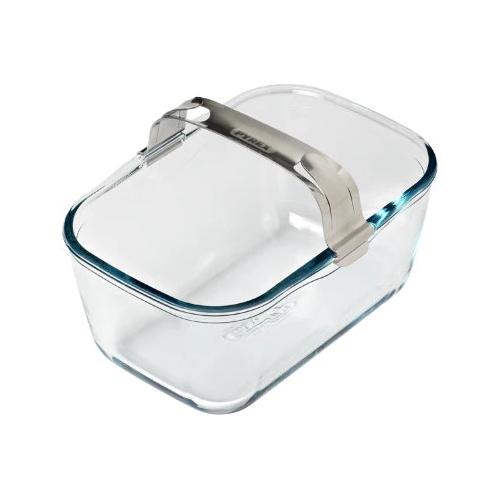 Pirofila Vetro borosilicato (20x14x9cm) con manico removibile AIR FRYER Trasparente 300U300 8045