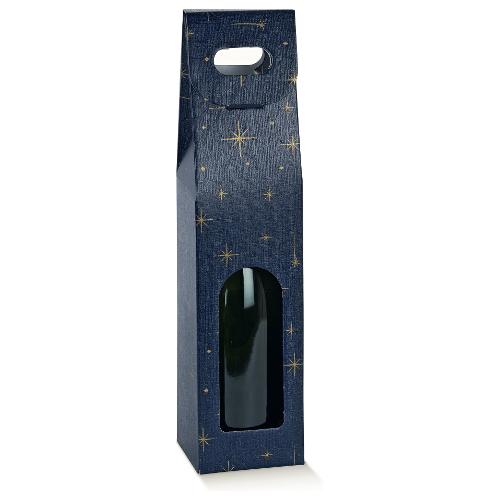 Confezione porta bottiglia (1 bottiglia) (9x9x38,5cm) NIGHT 100349S