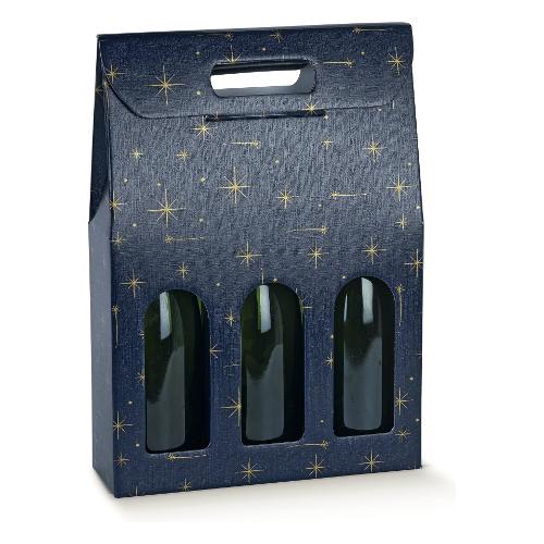 Confezione porta bottiglia (3 bottiglie) (27x9x38,5cm) NIGHT 100351S