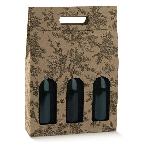 Confezione porta bottiglia (3 bottiglie) (27x9x38,5cm) MAGIC FOREST 197747S