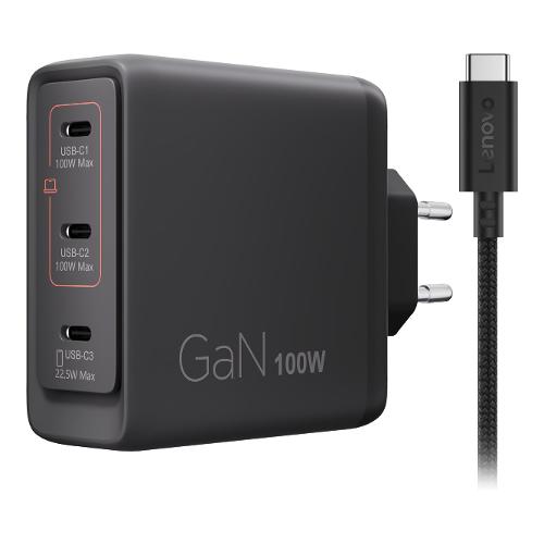 Caricabatterie USB Type-C 100W GaN Black 40AW100BEU