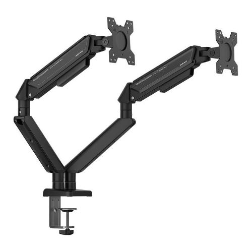 Supporto monitor TV scrivania ( 9 Kg ) VESA 100 x 100 STEALTH II Duo Black A6D 2S
