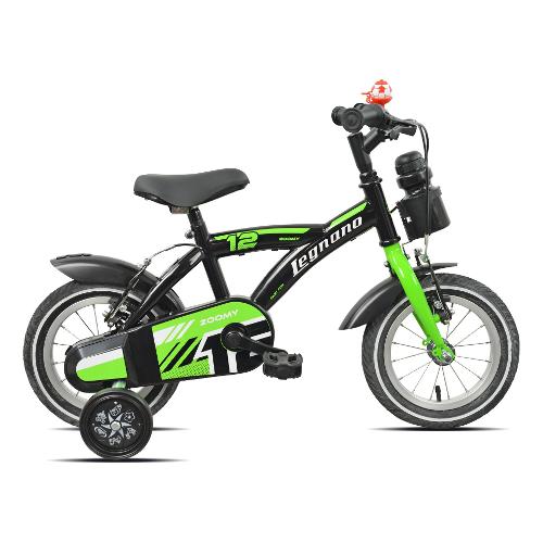 Mountain Bike acciaio ( 1 vel ) 12" con rotelle BIMBO Black e Green Glossy 26L9900N