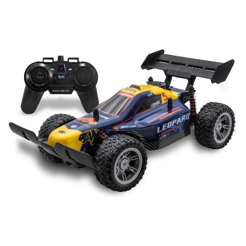 Radiocomando Buggy Racing 2,4 GHz scala 1:16 (26cm) LEOPARD Blu e Giallo 2433