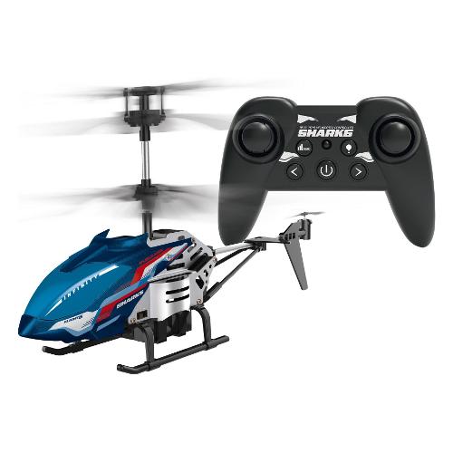 Elicottero radiocomandato Shark 5 con luce frontale Blu e Silver 0444