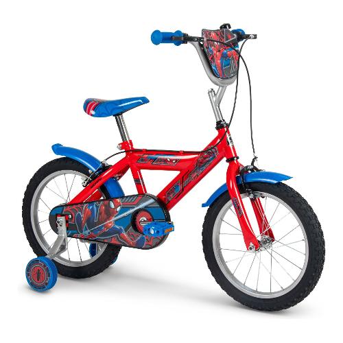 Mountain Bike acciaio ( 1 vel ) 16" movimento sfera con rotelle SPIDERMAN Rosso e Blu 120165165