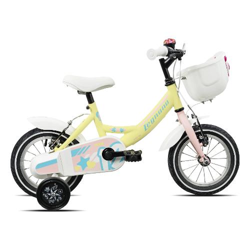Mountain Bike acciaio ( 1 vel ) 12" con rotelle BIMBA Yellow Pink Matt 26L9900DG