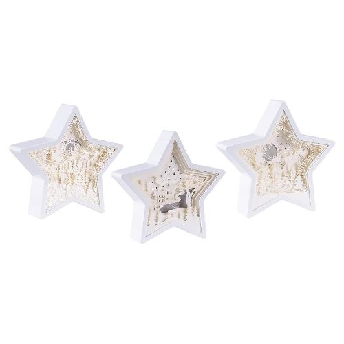 Stella luce fissa (23x5,5x23cm) (3pz) PAPERCUT SILHOUETTE Bianco caldo e Blu IP20 71520