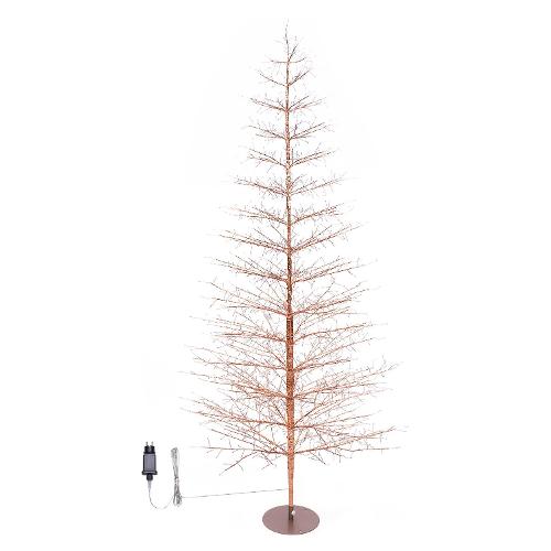 Albero luminoso Rose gold 1 gioco di luce (H210 D100 cm) TIGLIO 1856 luci - MICROLED Bianco caldo IP44 82236
