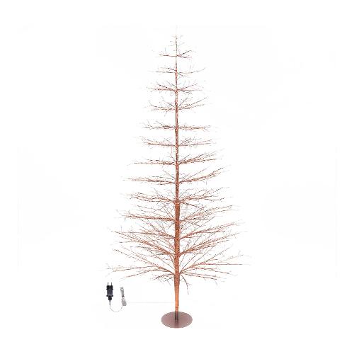 Albero luminoso Rose gold 1 gioco di luce (H180 D90 cm) TIGLIO 1568 luci - MICROLED Bianco caldo IP44 82229