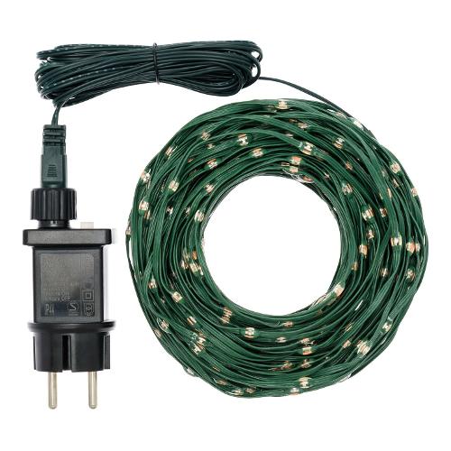 Filo Verde 1000 luci - LED Bianco freddo (75 + 4 mt) 8 Giochi di luce MTL IP44 67592