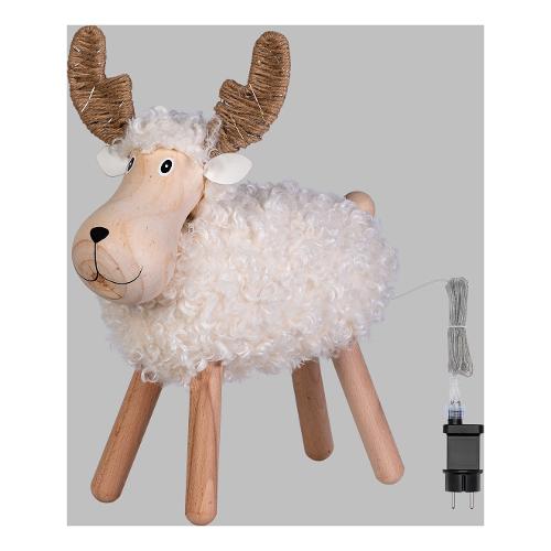 Pecorenna (L37 H45 cm) 9 giochi di luce 80 luci - MICROLED Bianco caldo e Multicolore 78611