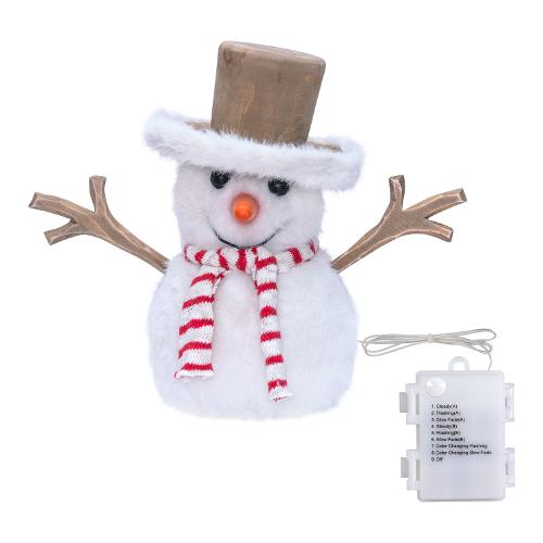 Snowpazzo (D28 H25 cm) luce fissa 40 luci - MICROLED Bianco caldo e Bianco freddo 82069