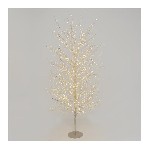 Albero luminoso Champagne 1 gioco di luce (H200 D110 cm) TIGLIO 1120 luci - MICROLED Bianco caldo IP44 76327