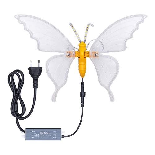 Farfalla statica luce fissa (22x32x18cm) 156 luci - LED SMD Bianco caldo IP44 82977