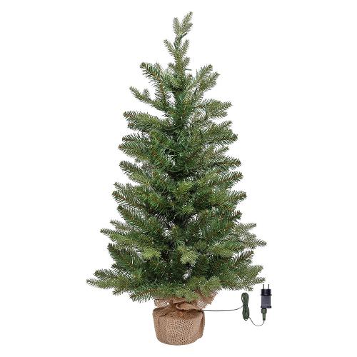 Albero Natale addobbato PRELIT Verde (PVC e PE - H90 D53 cm) 180 luci - MINILED 83332
