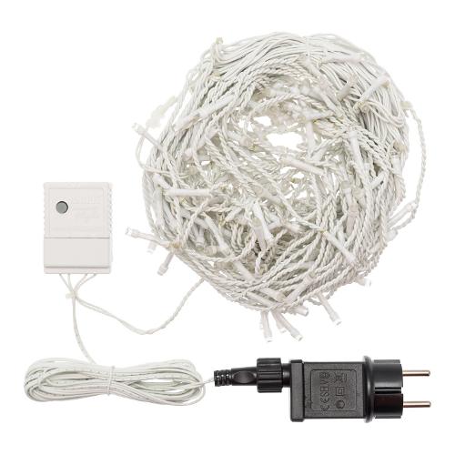 Tenda luminosa Natale Bianco 180 luci - LED Multicolore (7,68 + 4 mt) 8 Giochi di luce 73869