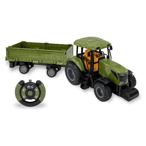 Radiocomando Trattore con rimorchio 2,4 GHz scala 1:24 (50cm) Verde 2492