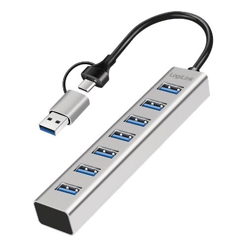 Hub USB 3.2 Silver 7 porte UA0441