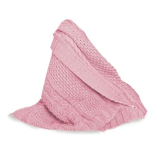 Coperta lettino Trecce tessuto maglia 100% bamboo naturale (100x75cm) ABBRACCI Rosa 030 2600 001