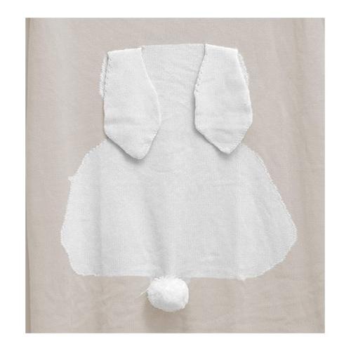 Coperta lettino Bunny tessuto maglia 100% bamboo naturale (100x75cm) ABBRACCI Tortora 030 2500 003