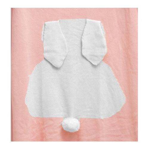 Coperta lettino Bunny tessuto maglia 100% bamboo naturale (100x75cm) ABBRACCI Rosa 030 2500 001