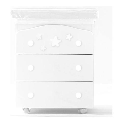 Bagnetto fasciatoio 3 cassetti (81x51x102cm) STELLINE Bianco 070 7020 0992