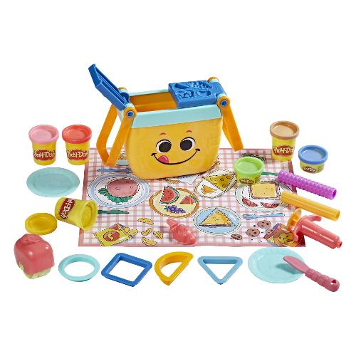 Pasta modellabile ( 4 vasetti 56gr, 2 da 28gr e accessori ) Primo Picnic delle forme playset PLAY DOH F6916