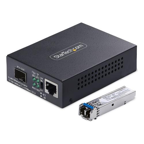 Convertitore rete Media Converter Fibra LC Black MCM1110SMLC20