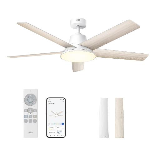 Ventilatore soffitto con luce CLF521S White (1 luce - 2400 Lumen - 24 W - Bianco CCT) (132x34,7cm) DR HCF001S
