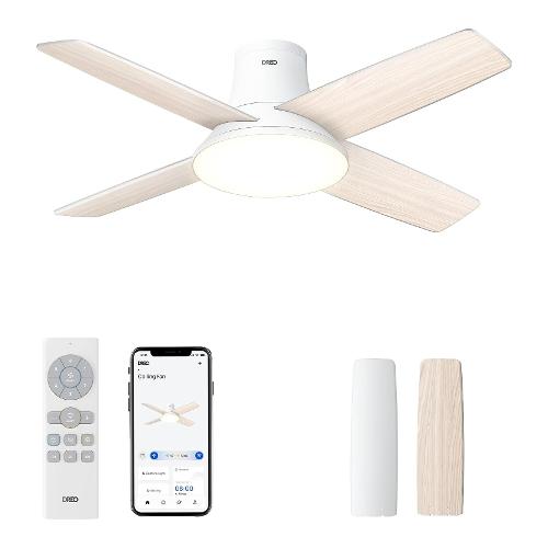 Ventilatore soffitto con luce CLF513S White (1 luce - 2400 Lumen - 50 W - Bianco CCT) (111,8x24,5cm) DR HCF003S