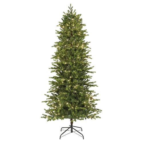 Albero Natale addobbato GREENLAND Verde (PVC e PE - H180 D93 cm) 440 luci - MICROLED 9670282