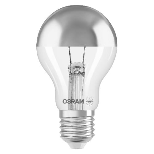 Lampadina led goccia (E27 - 700 lumen - 7 W - Bianco caldo) LED RETROFIT CLASSIC A MIRROR COB DIM Silver