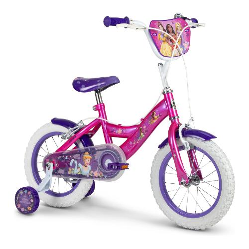 Mountain Bike acciaio ( 1 vel ) 14" movimento sfera con rotelle PRINCESS Fucsia e Viola 120145155