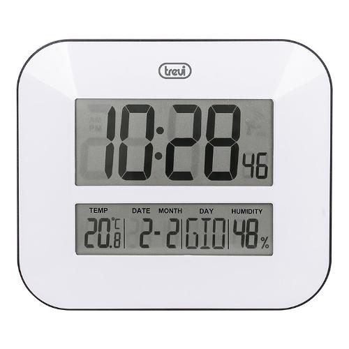 Orologio da parete (27x3x23,5cm) Multifunzione con Termometro Bianco OM352001