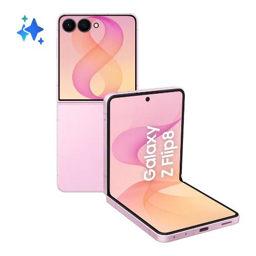 Smartphone 6,9" GALAXY AI Z FLIP8 5G Pink ( 256GB Ram 12GB Batteria 4300mAh ) SM F776BLIGEUE