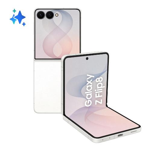 Smartphone 6,9" GALAXY AI Z FLIP8 5G Cream ( 256GB Ram 12GB Batteria 4300mAh ) SM F776BZWGEUE